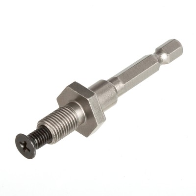 Fugamo HEX 1/4 Zoll Adapter für Bohrfutter 3/8 Zoll x 24 UNF Länge 46 mm