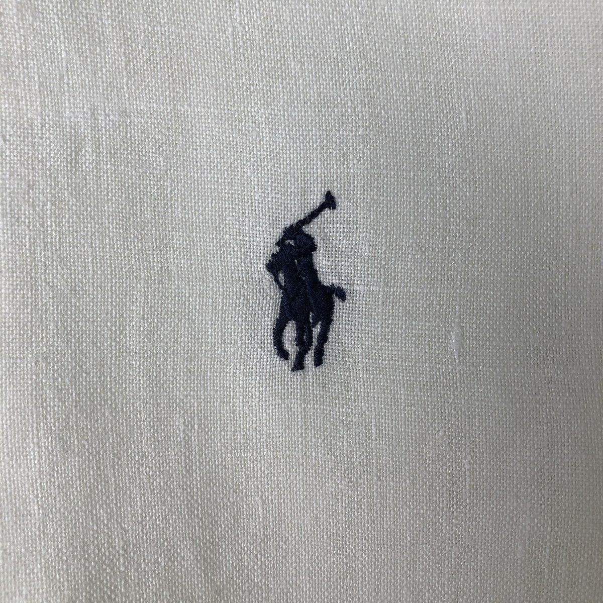 Used Ralph Lauren Custom Fit long-sleeved linen button-down shirt men's size L thumbnail 5