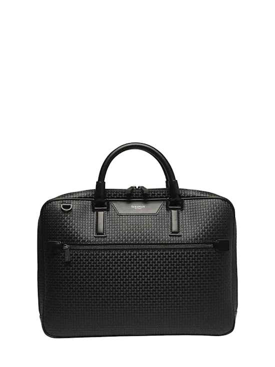 Serapian - Men - Woven leather business bag - Black 280890₽