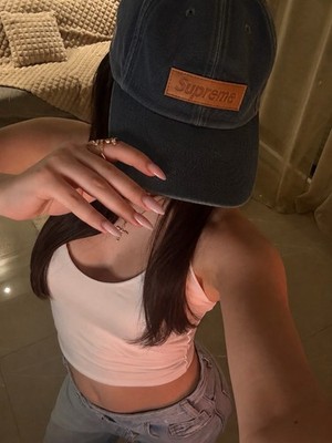 Vintage Supreme x Louis Vuitton Cap Echt-Leder Logo