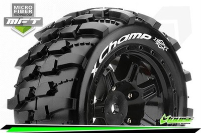 Louise RC MFT X-CHAMP ARRMA Kraton 8S Mounted Sport Black wheels Hex 24mm L-T334