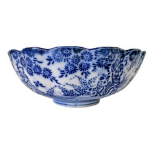 蓝色陶瓷中国古董碗| eBay