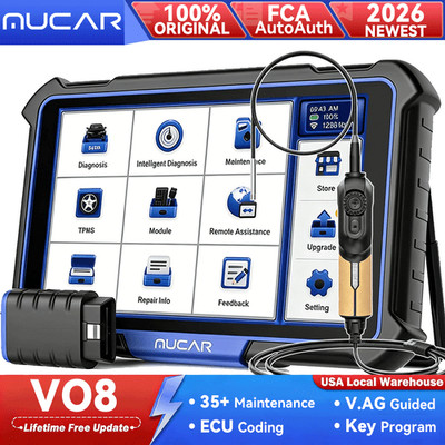 MUCAR VO8 ECU Coding OBD2 Diagnostic Scanner Action Test Scan Tool + Endoscope