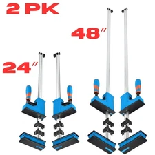 Bremen 48'' 24'' Bar Clamps 90° Cabinet Master Parallel Jaw Bar Clamp Set Pair