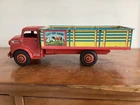 Vintage Marx tin & pressed steel 18” Lazy Day Farms dairy truck  1950s