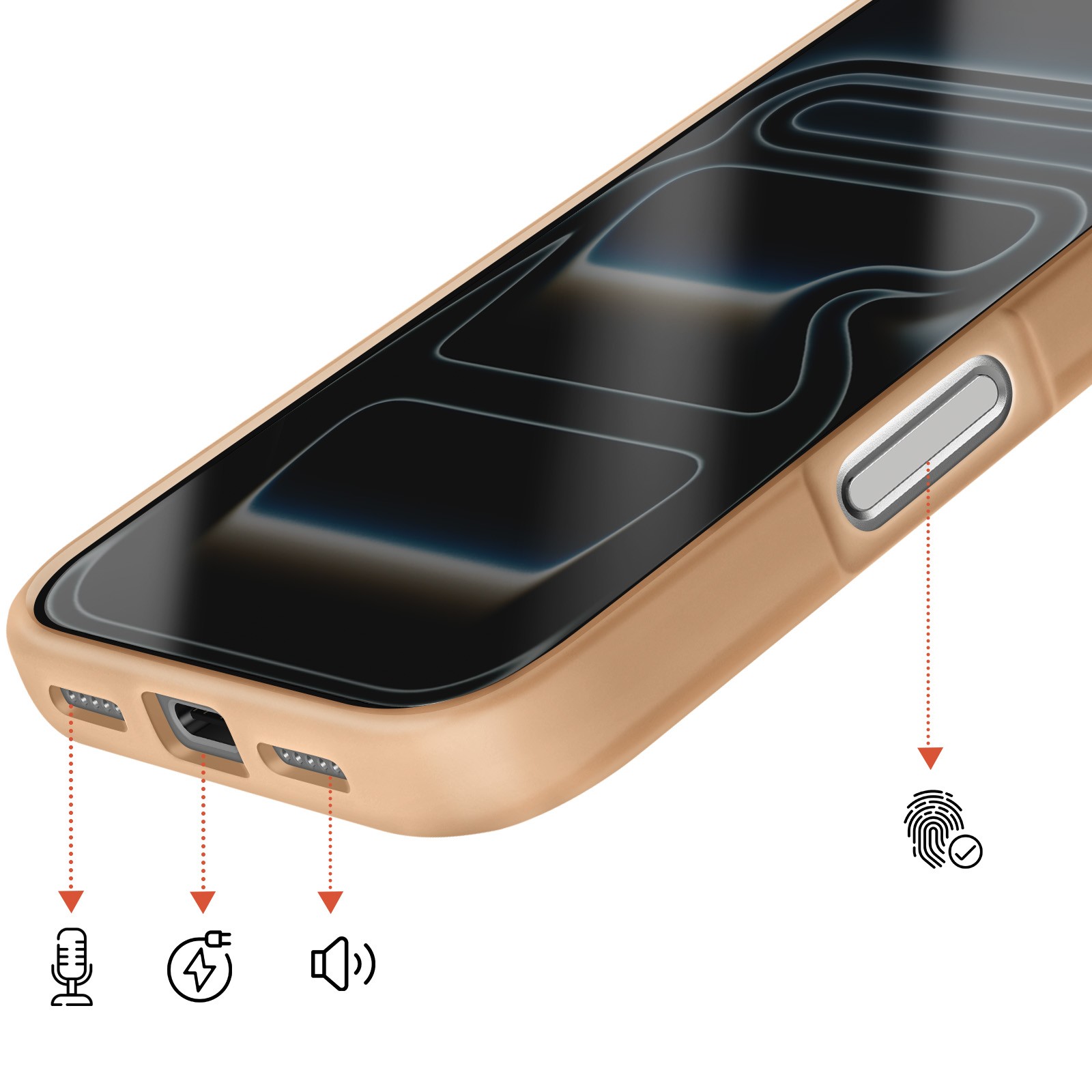 Coque iPhone 17 Pro Avizar marron de haute qualité avec structure rigide hybride