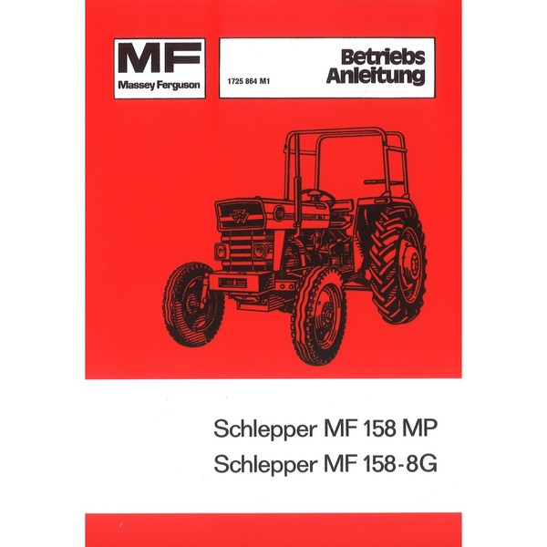 Massey Ferguson Mf 158 Mp 8G Schlepper Traktor Betriebsanleitung-image