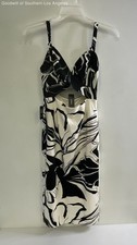 Express Sleeveless Printed Midi Dress Black/White Size Small w/Tags