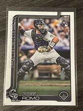 2025 Topps Series 1 Baseball Drew Romo Base RC #296 Colorado Rockies