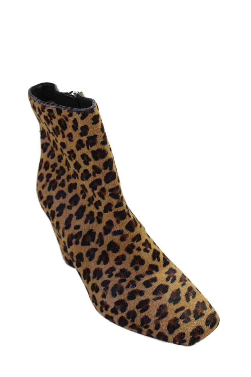Jimmy Choo Women's Calf Hair Animal Print Ankle Boots Size 37.5Free Shipping in US $100+ Orders | $6.95 Orders Below