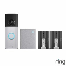 Ring Battery Video Doorbell Plus Wi‑Fi Alexa Night Vision Chime 2 Batteries