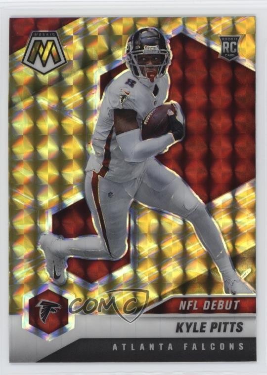2021 Panini Mosaic NFL Debut Reactive Yellow Prizm Kyle Pitts Rookie RC 15ik