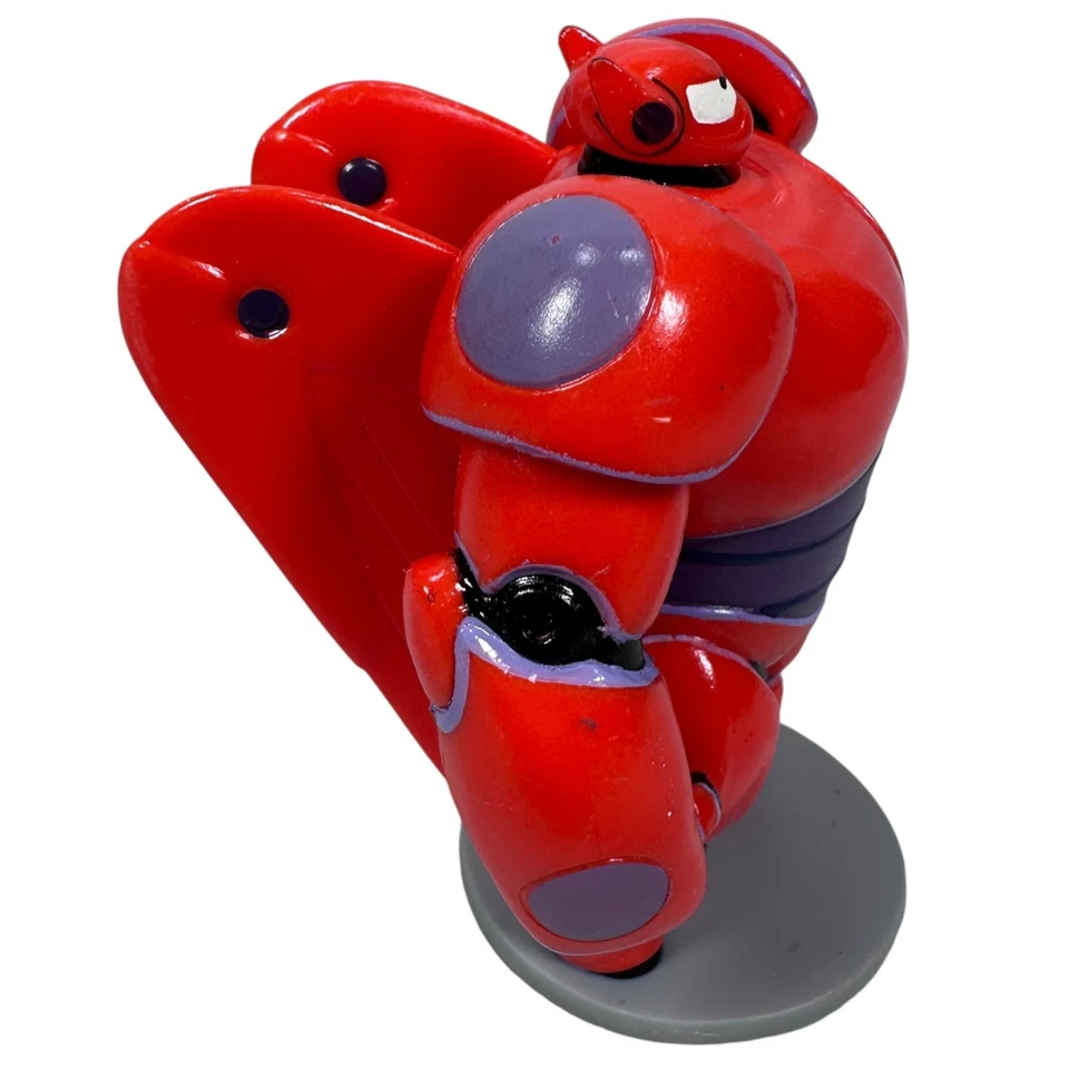 Figura de acción de superhéroe Disney Big Hero 6 Red Baymax Mech juguete coleccionable de 4,25" Foto 4 de 4