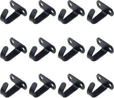 Antrader 12-Pack Stainless Steel Screws Mount Ceiling Hook, Under-Shelf Black 
