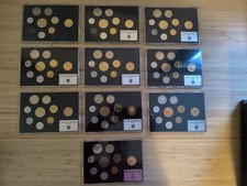 Austria, 10 x Circulated Coin Set from 1980 to 1989, Proof
