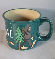 Bigfoot Sasquatch I BELIEVE Ceramic Coffee Mug 12 oz by Lazy One