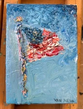 Flag, Oil Painting, Gallery Art, Van Ness, Flying High