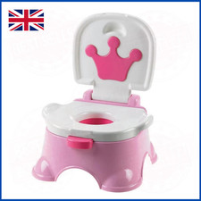 Pink Toddler Toilet Trainer Potty Seat 3 in 1 Baby Chair with Music and Safety