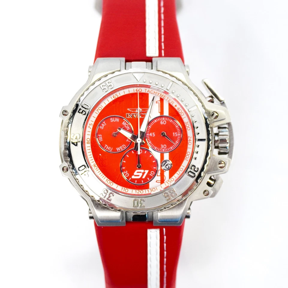 Reloj de cuarzo para hombre Invicta S1 Rally Race Team 28394 58,5 mm en rojo y plata Foto 3 de 4