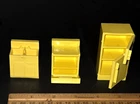 RARE Vintage Fisher Price Little People 3Pc Yellow Kitchen Set Oven Sink Fridge