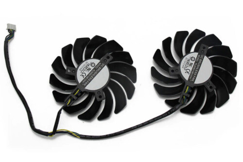 Pair Fans Cooling Fan FOR MSI ARMOR RX 470 480 570 580 PLD09210S12HH - Picture 2 of 4