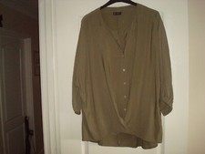 C&A KHAKI  GREEN TOP SIZE 22 HARDLY WORN
