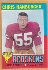 1971 TOPPS FOOTBALL CHRIS HANBURGER #97 REDSKINS EX+ *99927