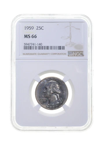 MS66 1959 Washington Quarter - Graded NGC Toned *4340