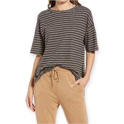 Treasure and Bond | NWT | Small | Striped Split-Sides Open Hem Crewneck T-Shirt