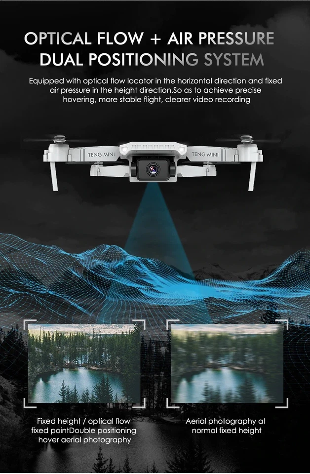 TENG MINI KF-609 Drone 4K HD Camera and FPV Stable Height Fly Quadcopter Bundle! - Image 2 of 4