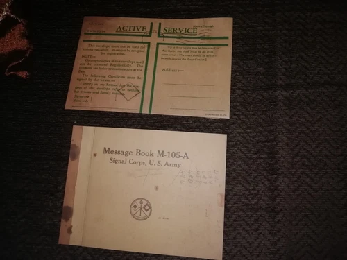 WWII WW2 USA ARMY SIGNAL CORPS MESSAGE LOG BOOK DDAY US MILITARY VTG REPRO-WAR