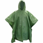 TAS Olive OD Rain Poncho Vinyl Rain cover Compact Lightweight PVC