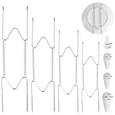 NQEUEPN 4 Pack Plate Hangers for The Wall 6/8/10/12 Inch Plate Wall Holder St...