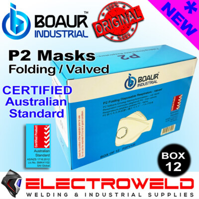 12 Valved P2 Respirators Disposable Flat Folding Filter Smoke Paint Medical Dust