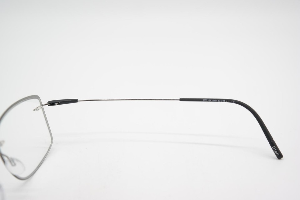 Brille Silhouette 5500 GX 6860 TITAN Silber Grau Schwarz Oval