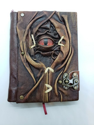 Handmade Leather Notebook Spellbook Journal Grimoire Necronomicon Dead Evil - Picture 36 of 76