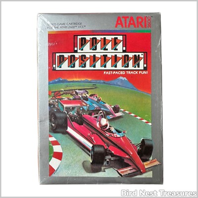 Vintage 1988 Atari 2600 POLE POSITION Video Game Cartridge - New, Factory Sealed
