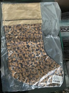 BRAND NEW HOME DECORATORS LEOPARD PRINT CHRISTMAS STOCKINGS