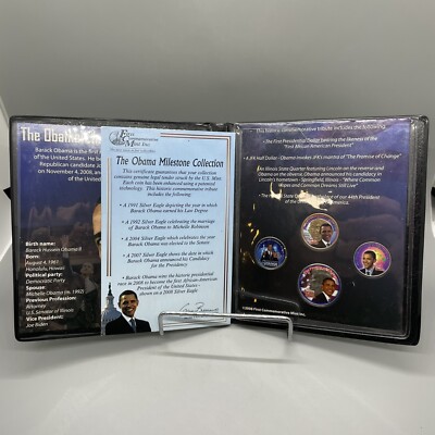 OBAMA Change Collection 4 US coin set - 2008 First Commemorative Mint - folder
