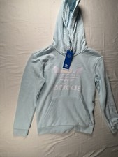 adidas Originals Kid's Trefoil Hoodie Med - Light Blue