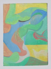 Original Acrylic Abstract Cubist Modern Painting by Noreen Larinde 13" x 9"