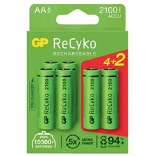 6 x AA GP Rechargeable 2100 Series NI-MH Batteries mAh HIGH CAPACITY 2.60 per battery