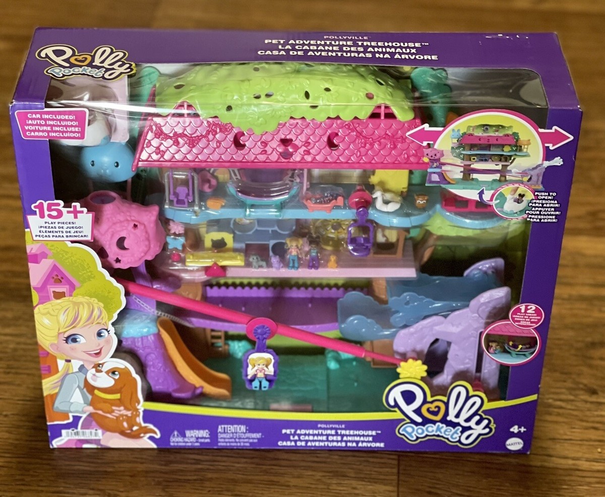 Polly Pocket Pollyville Pet Adventure Transforming Treehouse