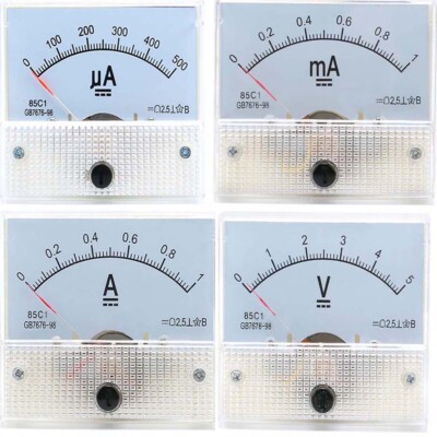 50uA-30A DC-Amperemeter 5V-300V DC/AC-Voltmeter 85C1/85L1 Analog-Panel-Messgerät