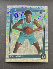 2021 Panini Donruss Optic Fast Break Prizm Kai Jones #182 Rated Rookie Hornets