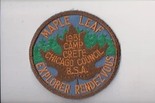 1951 Chicago Council Camp Crete Maple Leaf Explorer Rendezvous patch