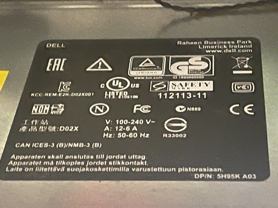 ESTACIÓN DE TRABAJO Dell Precision T7600 16 GB RAM DUAL E5-2609@2,40 GHZ CPU SIN HDD 082WXT Foto 4 de 4