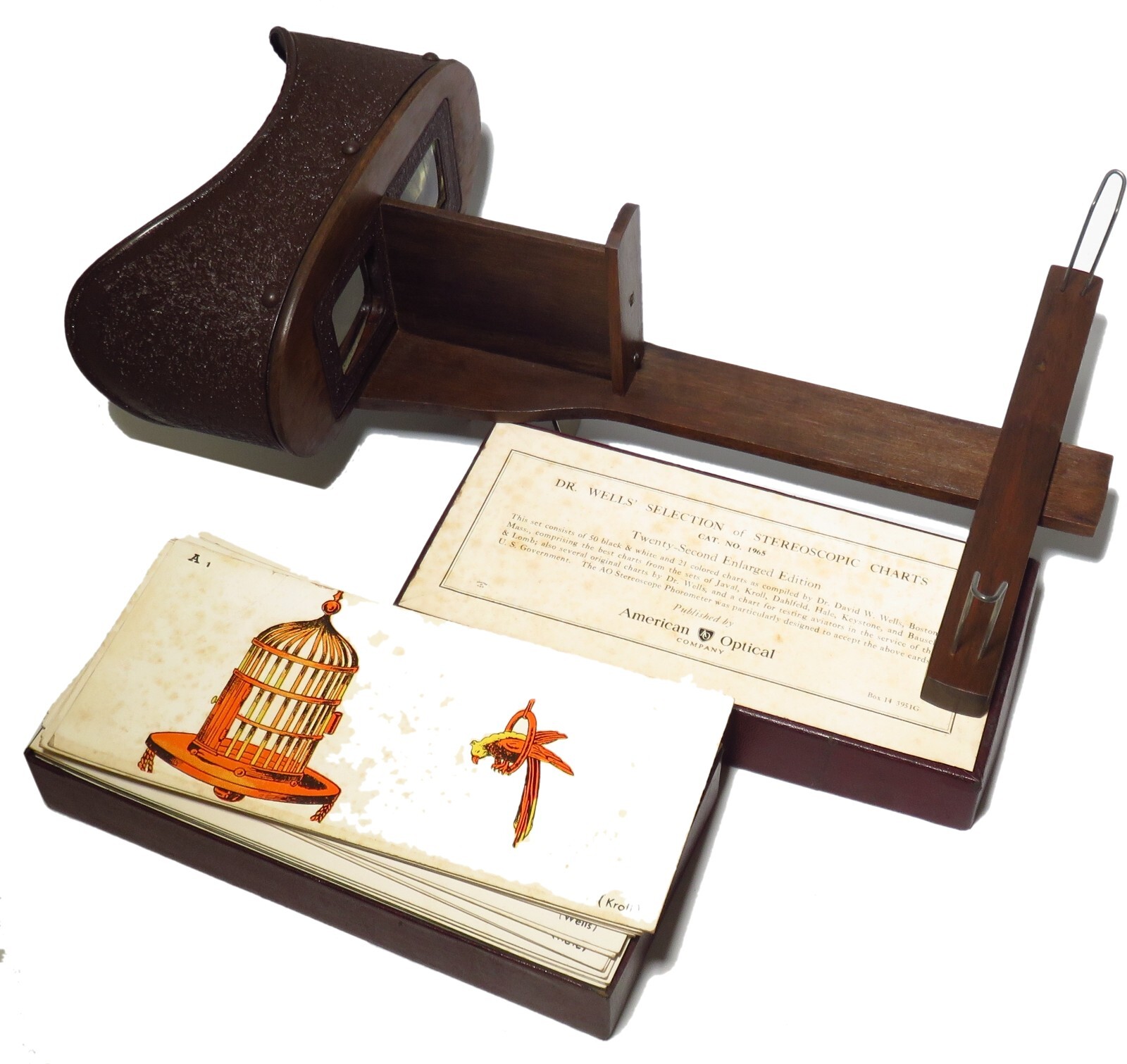 AO Stereoscope Phorometer Dr. Wells Stereoscopic Charts 22nd edition eBay