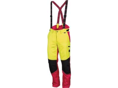 L+D 4117/52 Forstschutzhose Komfort Größe 52 neongelb/rot