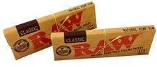 RAW Rolling Papers 1 1/4 Classic Natural Cigarette Paper 1.25 (2 Booklets)